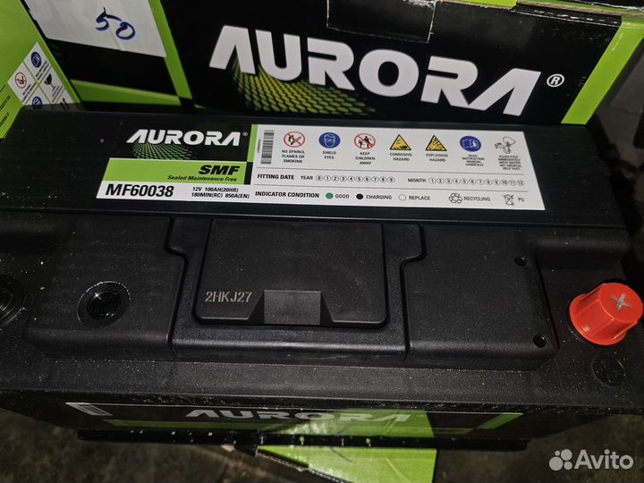 Аккумулятор aurora 100 Ah о/п DIN MF-60038 L5 (L)