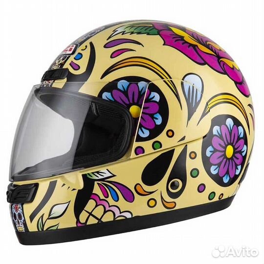 NZI Activy 3 full face helmet Glossy Mexican Skull