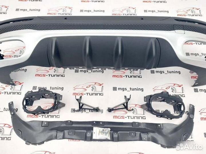 Диффузор в стиле 45 AMG хром Mercedes GLB X247