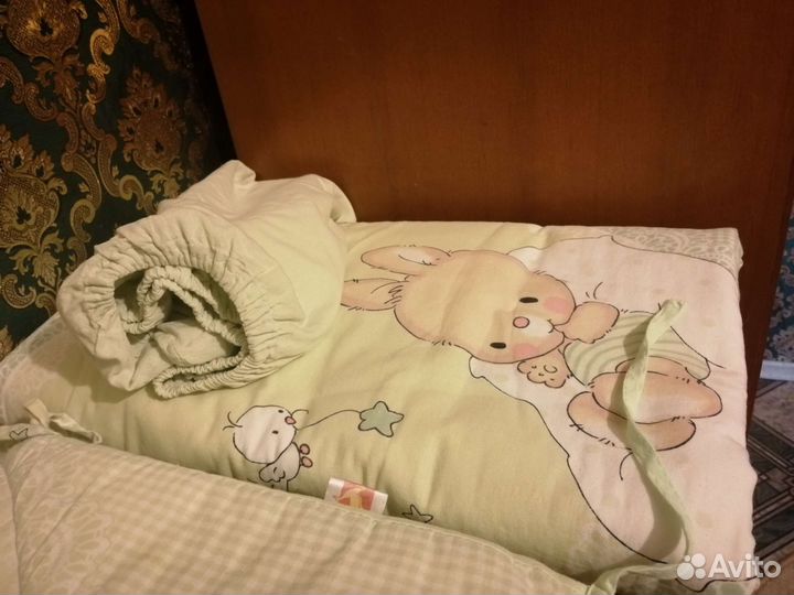 Орт.матрасик, кроватка маятник массив дуба