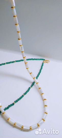 Колье чокер из перламутра