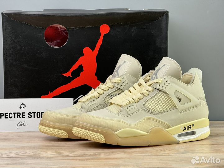 Кроссовки Nike Air Jordan 4 Retro Off-White Sail