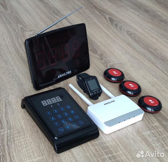 Кнопка вызова персонала, часы, табло, пуль, репите