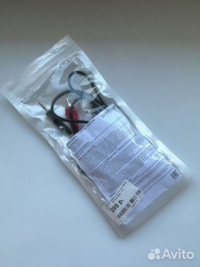 Кабель(переходник) Aceline 3.5 Jack(M) -2xRCA(M)
