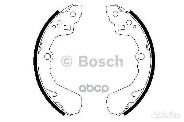 Колодки тормозные барабанные зад 0986487