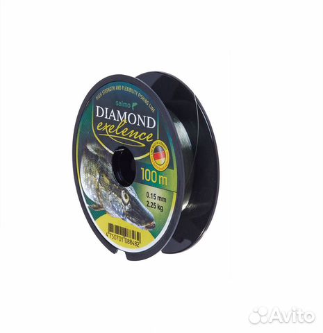 Леска diamond монофильная 100m, 0.15mm, 2.25kg, 
