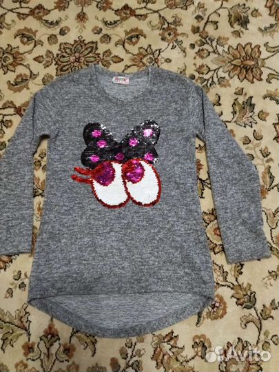 Туника для девочки, рост 134, трикотаж