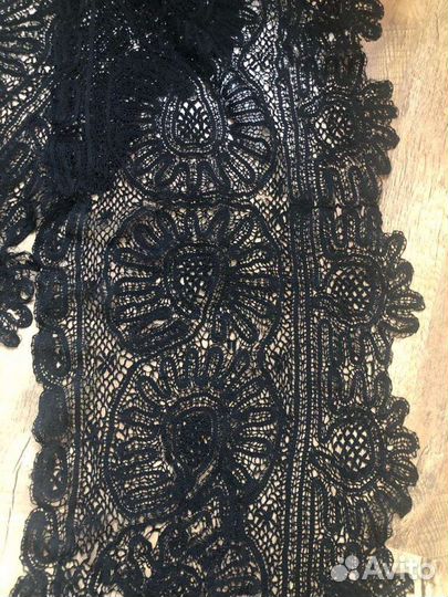 Старинный палантин (шелк, коклюшки)