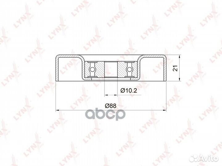 Ролик обводной приводного ремня PB7034 lynxauto