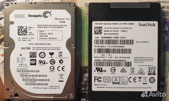 HDD Seagate Momentus Thin 320Gb & SanDisk 128Gb купить в Москве ...