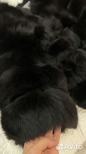 Шуба из песца под соболь