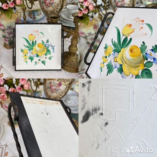 Старинные подставки-панно для горячего Европа