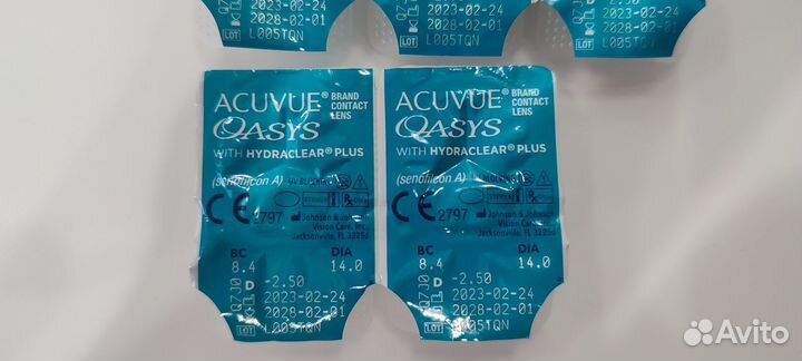 Линзы контактные acuvue oasys двухнедельные -2.5