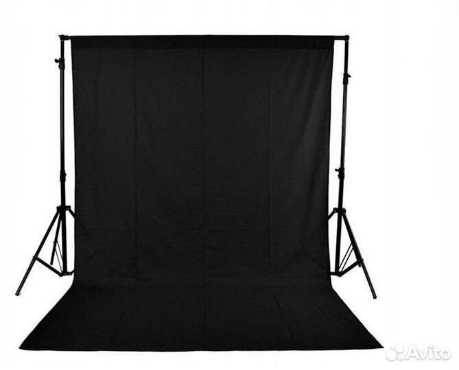 Фотофон для Фото и Видео 3*3 м, Чёрный, Плотный