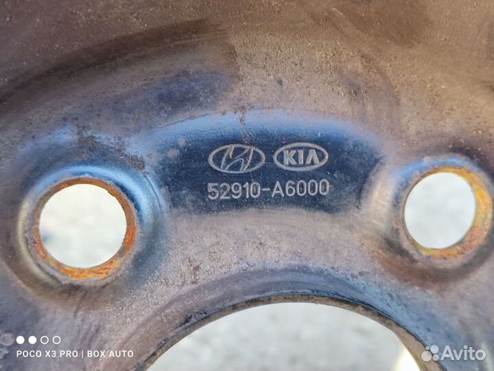 Штампованные диски R15 Оригинал Хендай и35