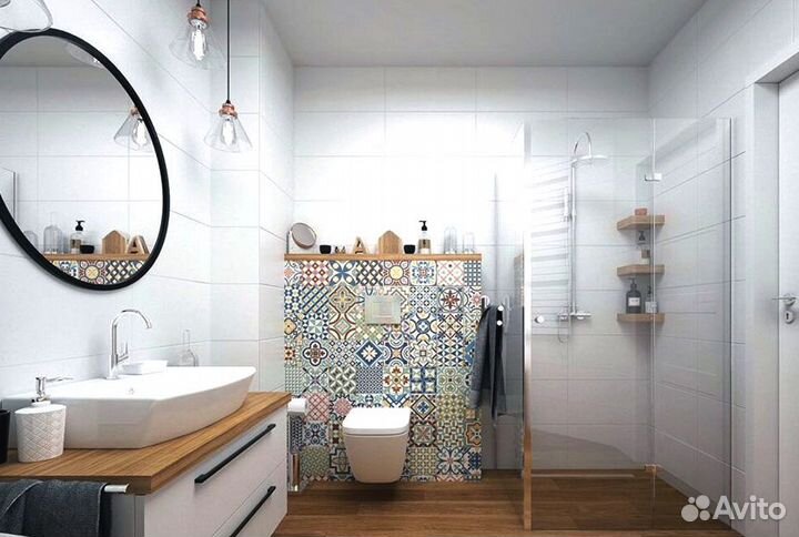 Стеклянные душевые перегородки