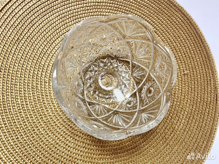 Хрустальная конфетница салатница СССР новая