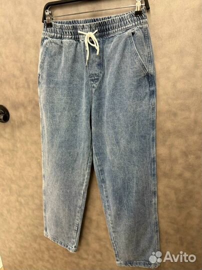 Джинсы на шнуровке Carhartt голубые широкие