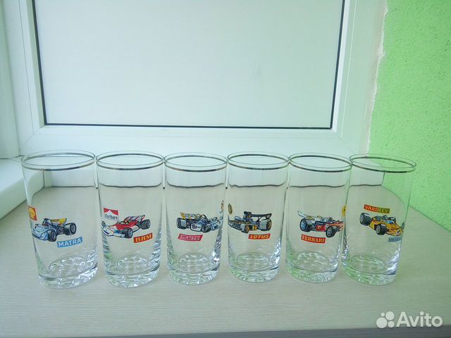 Стаканы Формула1 70-80гг высокие Богемия