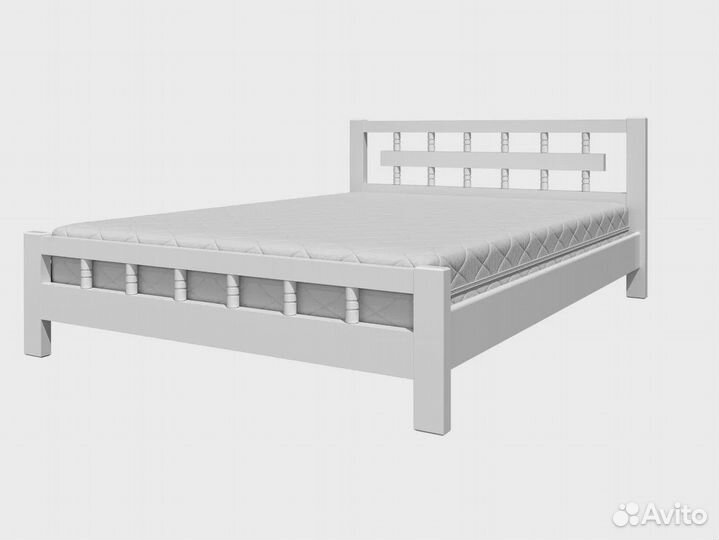 Двуспальная кровать из массива дерева