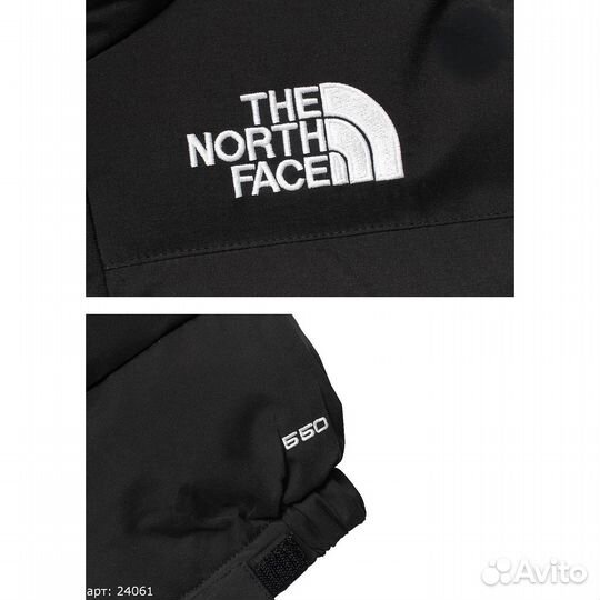Зимняя куртка The North Face с капюшоном Чёрная