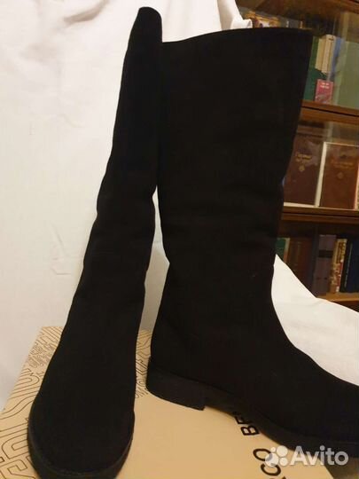 Сапоги зимние женские 39 новые замша