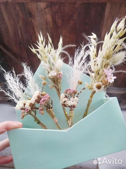 Мини букеты из сухоцветов