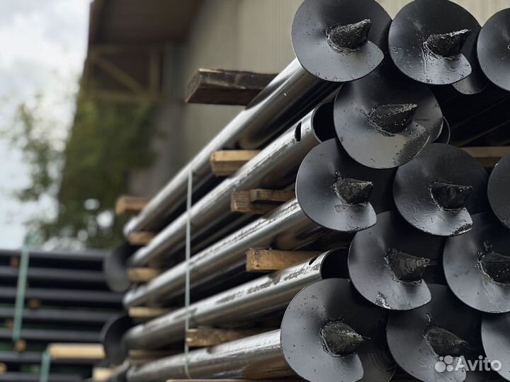 Винтовые сваи с монтажом