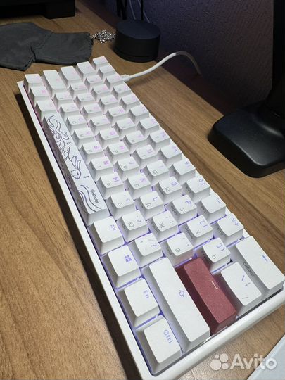 Механическая клавматура ducky one 2 mini white rgb