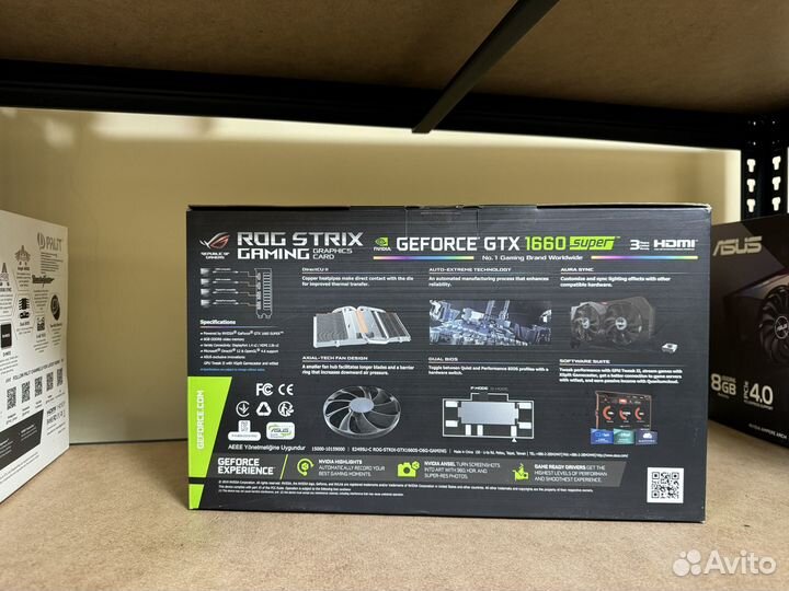 Новая Видеокарта asus GTX 1660 super ROG Strix