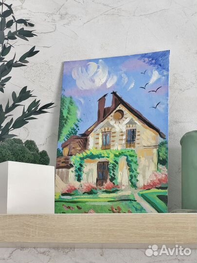 Картина маслом холст на картоне