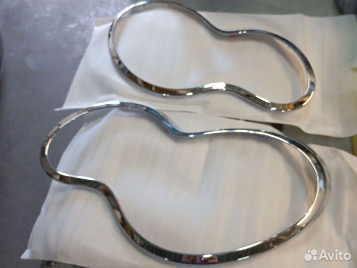 Хром накладки на фары W203 C class