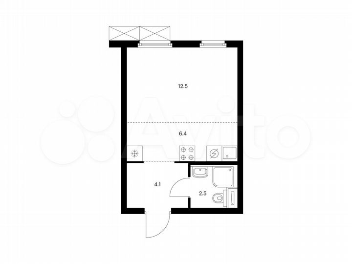 Квартира-студия, 25,5 м², 11/25 эт.