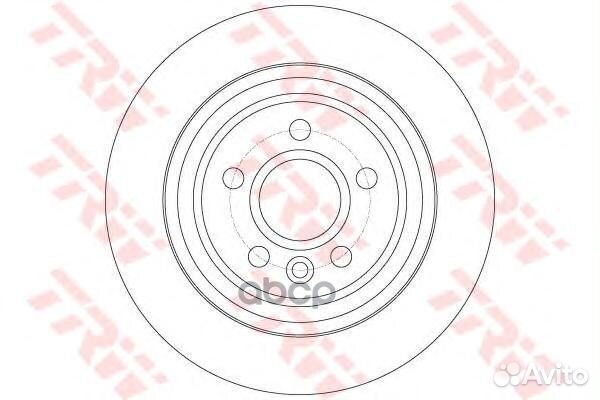 Диск тормозной зад DF6187 TRW