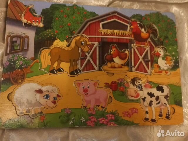 Деревянные пазлы вкладыши