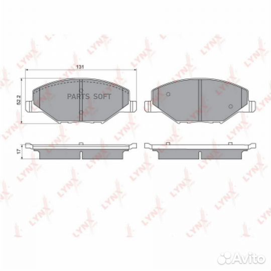 Lynxauto BD8035 BD-8035 колодки дисковые передн.\