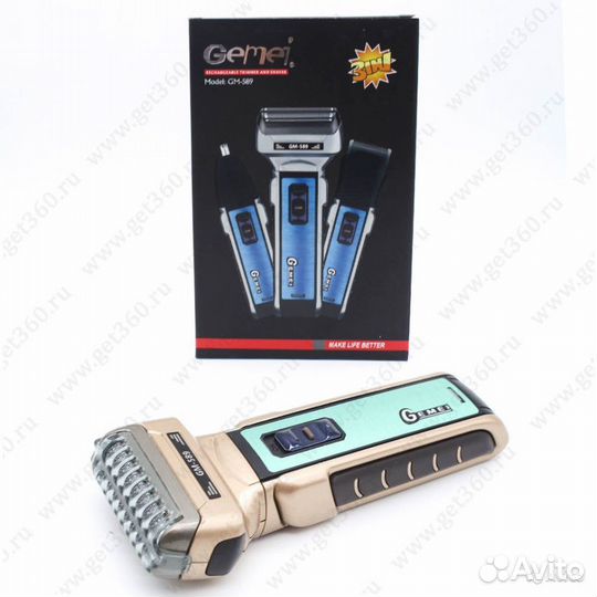 GM-589 Машинка для стрижки: бритва и триммер