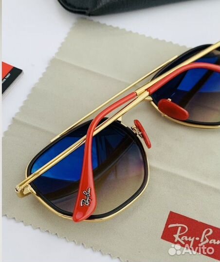 Очки ray ban hexagonal ferrari коричневые