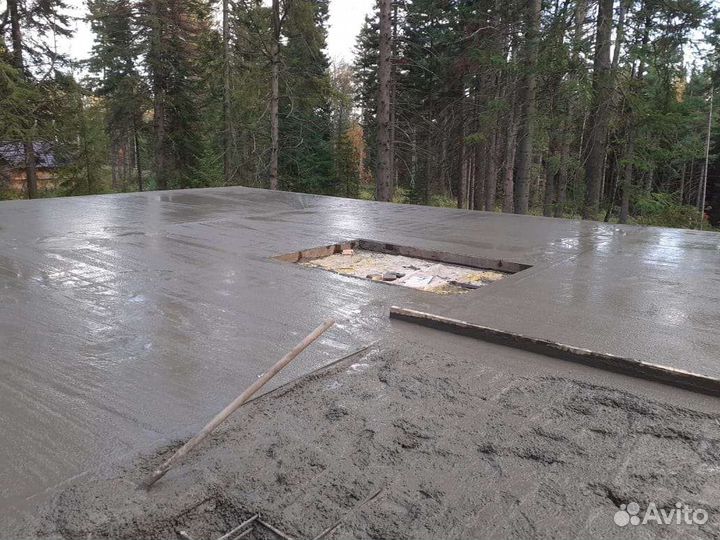 Заливка фундамента. Монолит, под забор, ленточный