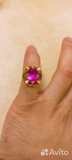 Золотое кольцо жучок 583 пробы