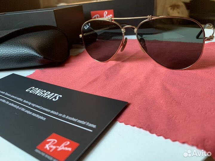 Очки ray ban aviator titanium