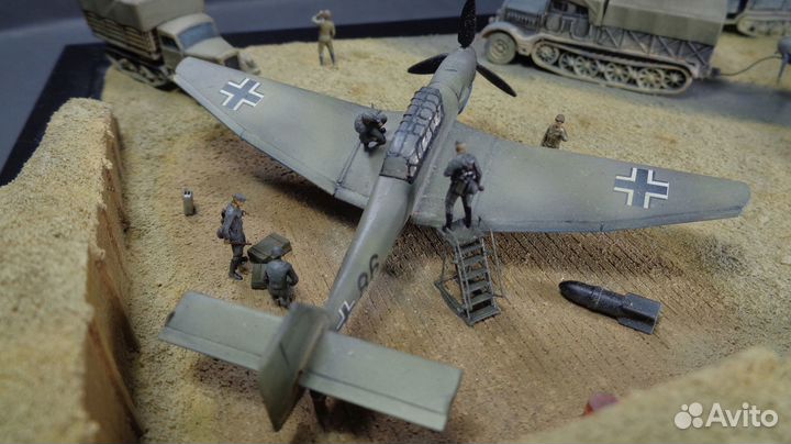 Немецкий аэродром. Диорама в масштабе 1/144