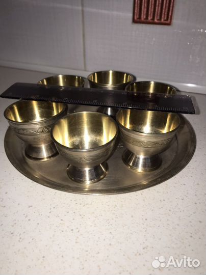 Мельхиоровый коньячный набор СССР 83 руб