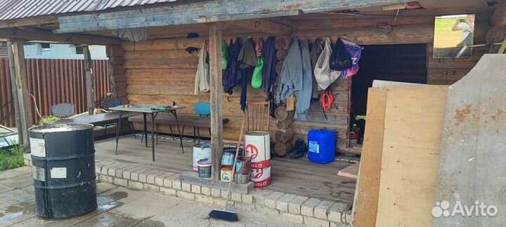 Баня сруб с крышей