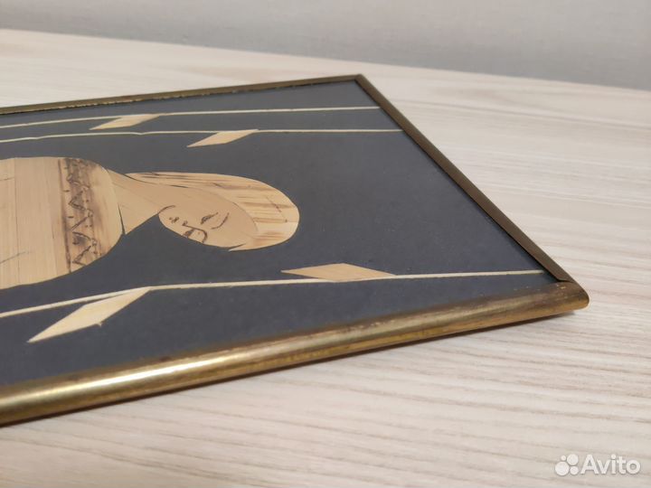 Картина из соломки настенное панно СССР