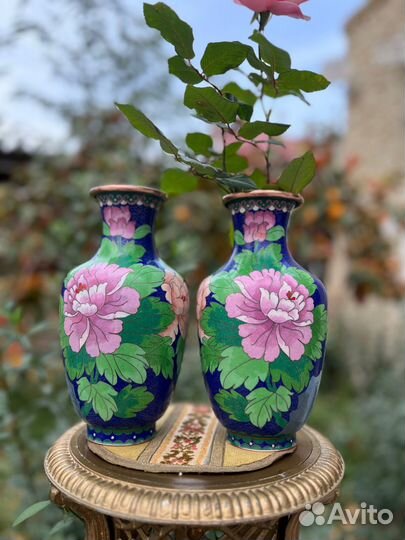 Ваза китай клуазоне