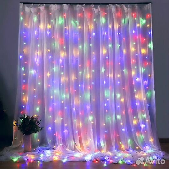 Гирлянды шторы, водопад Уличная нить