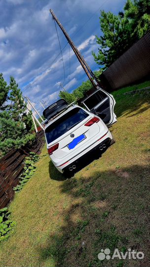 Накладка на задний бампер tiguan 2