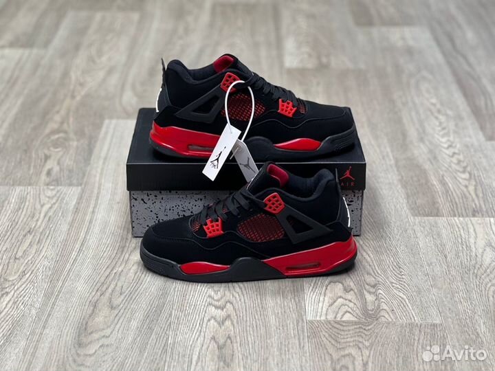 Кроссовки Air Jordan 4 Red Thunder (36-45)