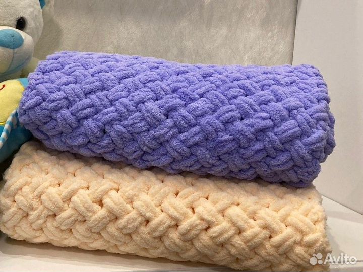 Плед детский вязаный ручная работа